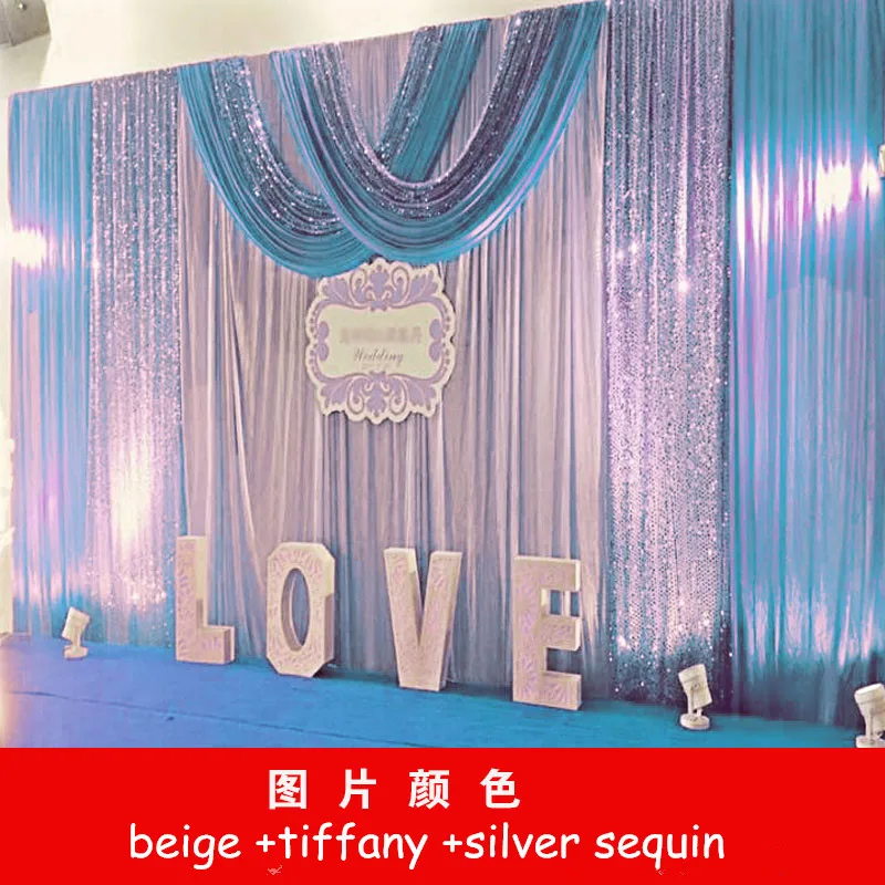 

Express free Valance Ice Silk Wedding Backdrop 3x6M(10ftx20ft) Party Backdrop Curtains Stage Backdround Wedding Decoration