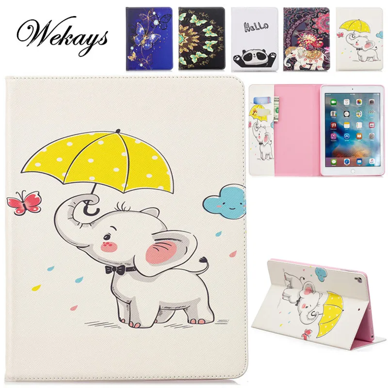 Wekays For Apple Ipad Air 2 Ipad 6 Cartoon Butterfly Leather Fundas Case For Ipad Air 2 Ipad6 Tablet Cover Cases For Ipad Air2