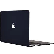 Gummierte Bereifte Soft-touch-Hard Shell Fall-abdeckung für Apple Macbook Air Pro Retina 11 12 13 15 beutel fällen (Schwarz)