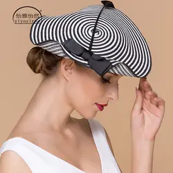 Новые женские для отдыха Sunbonnet Hat взрослых модные вечерние шляпа женский Британский Джокер фетровых шляпа для девочек путешествия Кепки B-7919