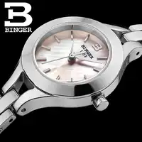สวิตเซอร์แลนด์ Binger นาฬิกาแฟชั่นแบรนด์หรูนาฬิกาควอตซ์ sapphire สแตนเลสสตีลนาฬิกาข้อมือ B3035-3