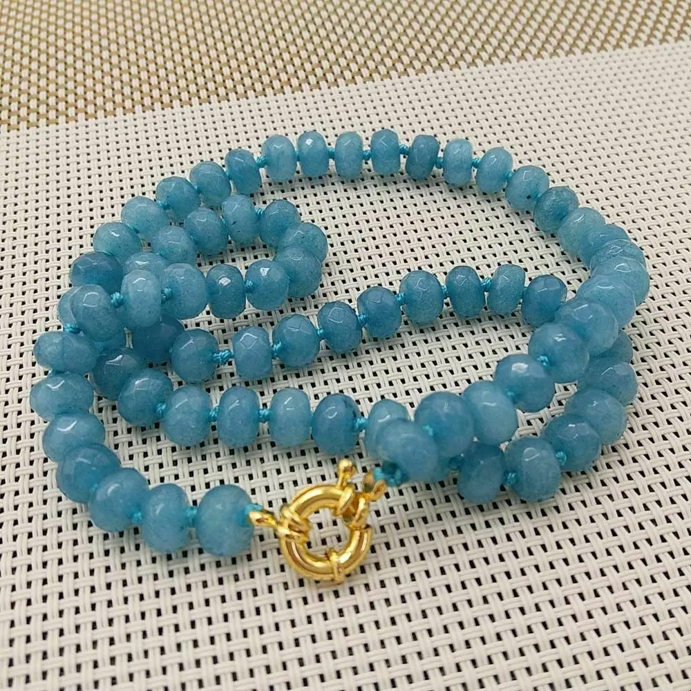 New Fashion 10 mm Brazil Aquamarine gemstone bead necklace 20inch
