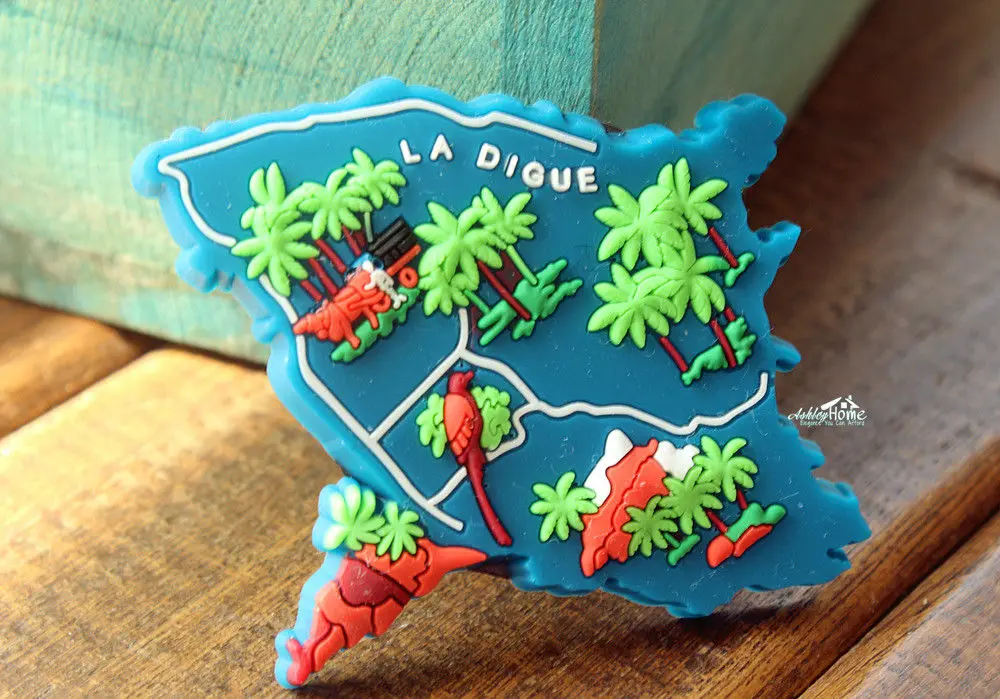 SeychellesLADIGUETouristTravelSouvenirRubberDecorativeFridge