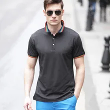 Тренировка и упражнения поло стиль мужские поло контрастный цвет с коротким рукавом для мужчин/женщин Универсальный поло 85661
