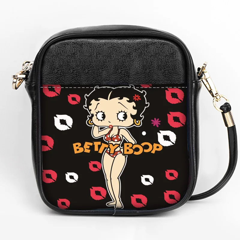 Новая Мода Betty Boop Слинг Сумка на заказ для женщин Слинг сумки на ремне кожа мини девушки Tote вечерние сумки DIY Слинг Сумка - Цвет: 15