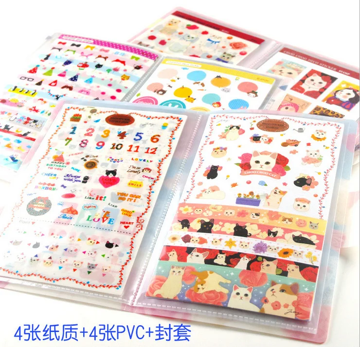 

Japanese Style Cat Pet Animal Zoo Kawaii Sticker Pack Lovely Kitten Diary Scrapbooking Accessories Wall Sticker for Kids Room