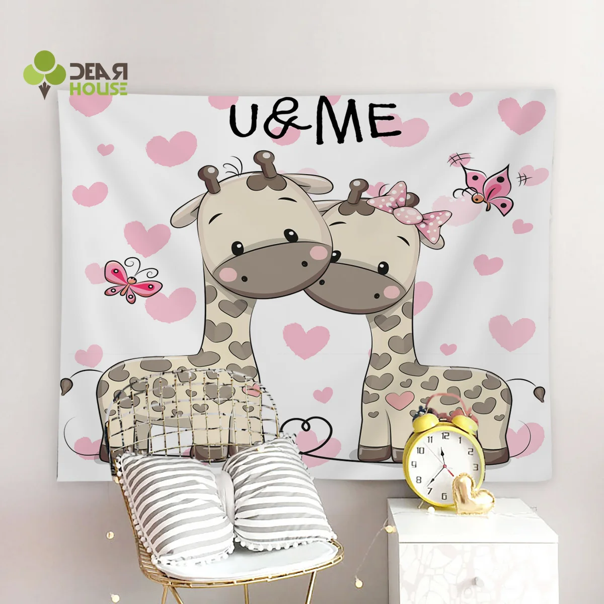 Dearhouse Cartoon Giraffes U настенный висячий декор для стен гобелены декор стен покрывало занавеска полотенце шарф лист окно занавес