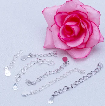 

925 sterling silver tail chain DIY bracelet necklace connection 2*25mm diy accessories 5pcs