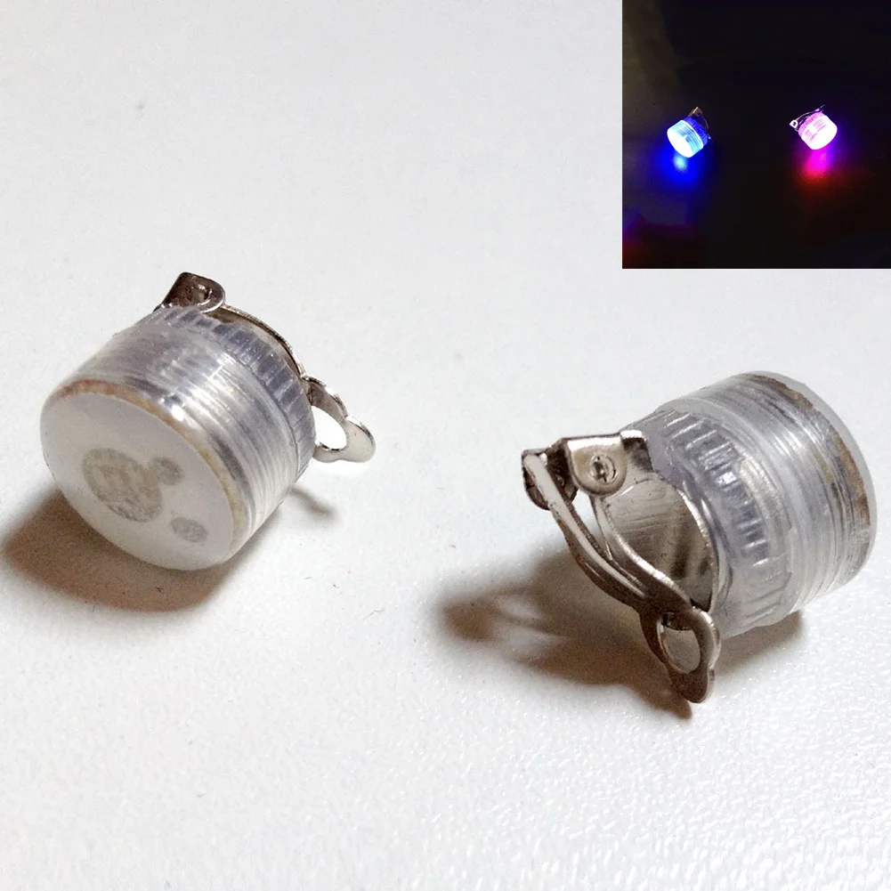 

LED Flashing Blinking Stainless Steel Ear Stud Earrings Cool Colorful Luminous for DJ Dance Party Bar Unisex For Women Men