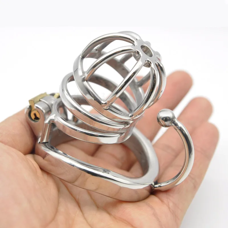 304 Stainless Steel Male Chastity Devices,Cock Cage With Base Arc Ring,Cock Rings,Penis Lock BDSM Adult Games Sex Toys For Men
