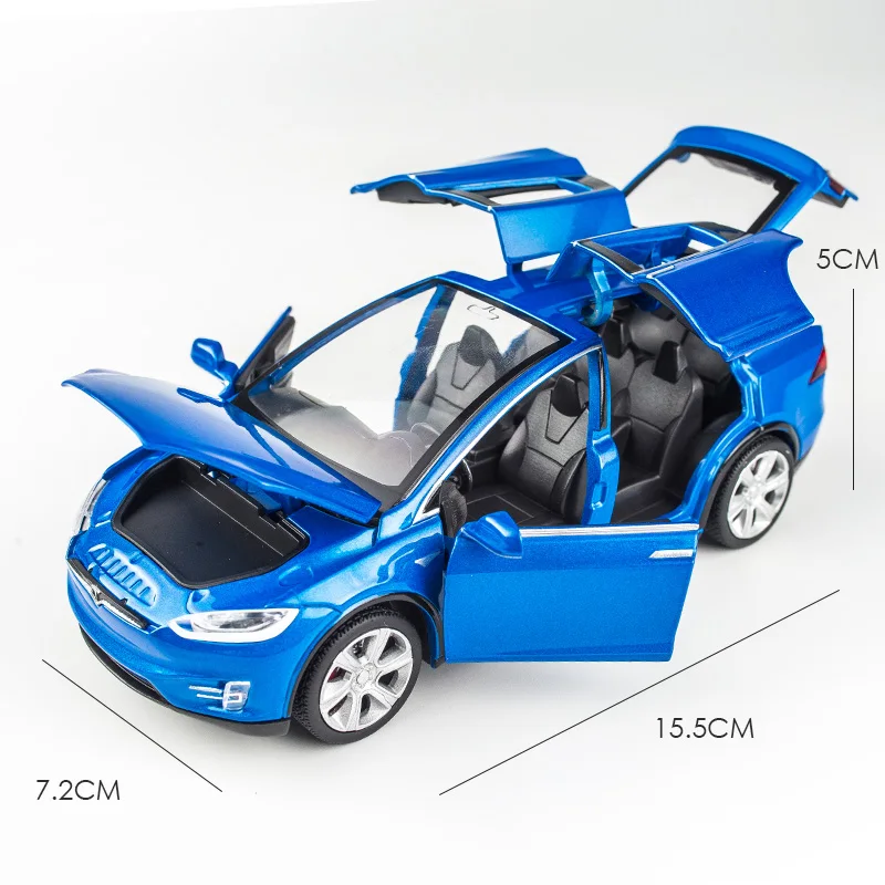 Новинка 1:32 Tesla модель X автомобиля из сплава Литые и игрушечные автомобили