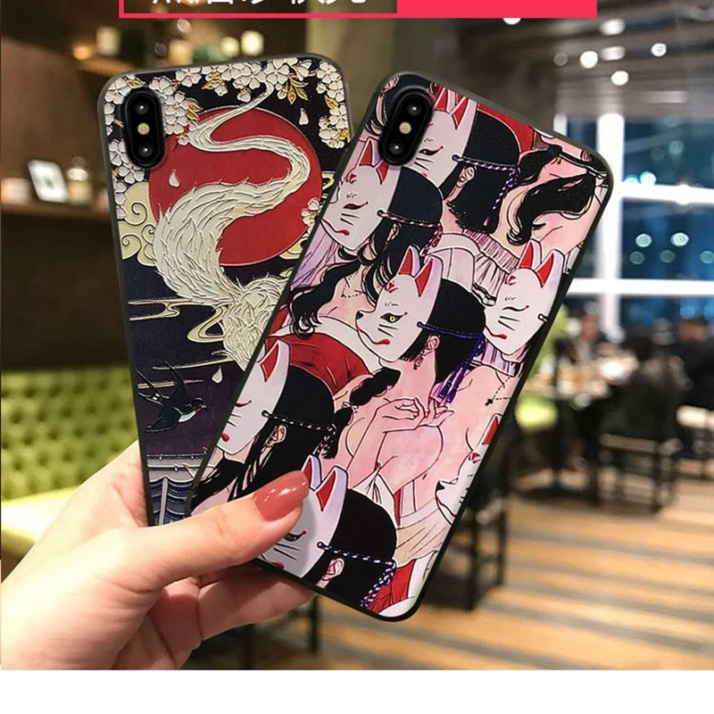 

3D Art Relief Back Case For Samsung Galaxy S9 Plus Cover Japan Madara Anime Embossed Case For Samsung S8 S10 Plus Note 9 8 Capa