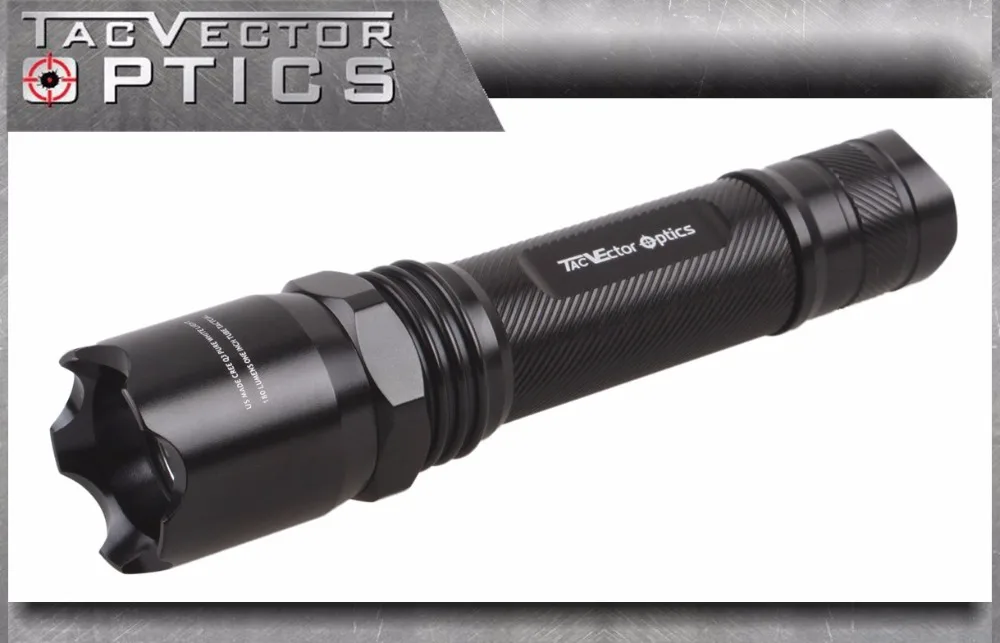 Светодиодный охотничий перезаряжаемый фонарик Vector Optics CREE Q2 и 200 люмен с