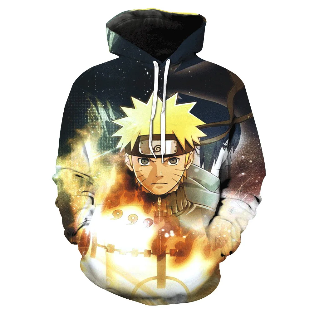 2017 New Large Size 3d Hoodie Naruto Anime Uzumaki Naruto Men Women