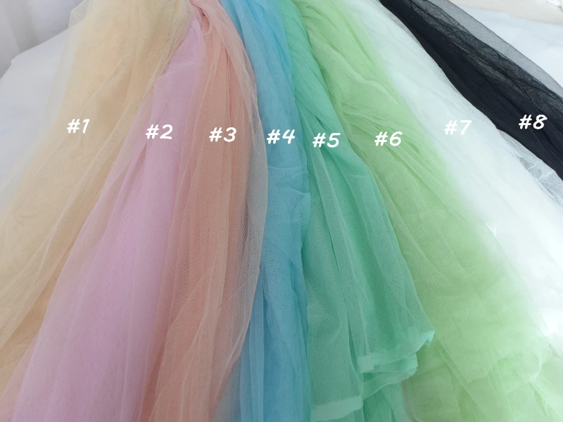 8 цветов дополнительно 150 см Новое поступление тюль сетка кружевной материал для свадьбы свадебное платье невесты чистая ткань для шитья