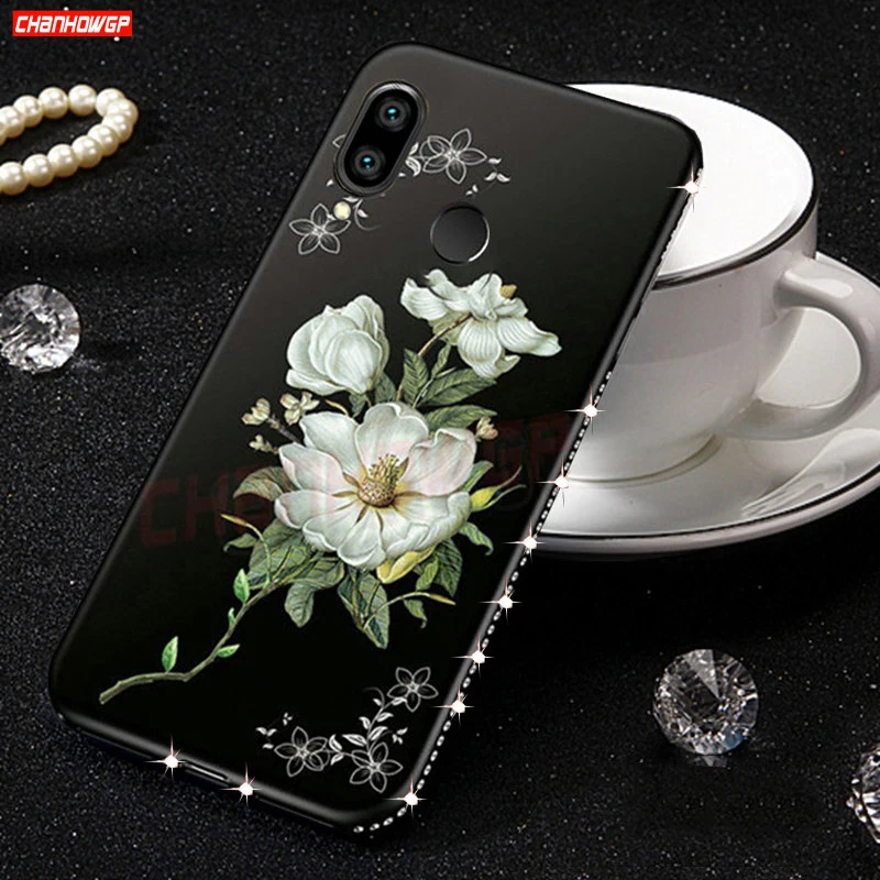 Чехол для Xiaomi Redmi Note 7 чехлы с 3D цветами и бриллиантами Pro 6 3 дюйма чехол телефона
