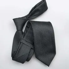 Прекрасный Классический Gravatas новая горячая распродажа серый галстук для шеи бизнес полиэстер мужские галстуки белый горошек клетчатый галстук для мужчин