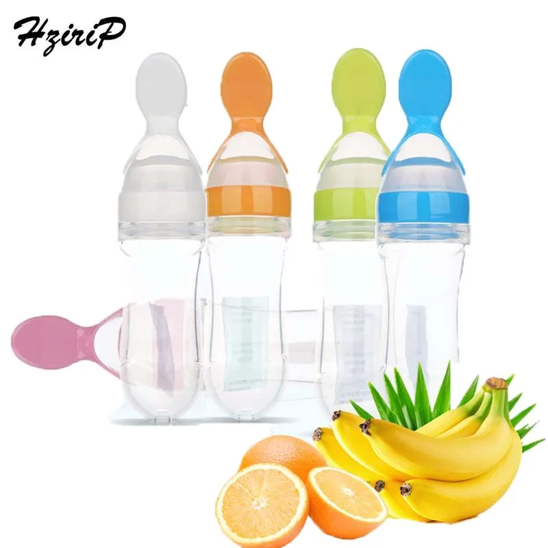 90ml font b Baby b font Toddler Food Cereal Bottle Feeding Spoon Infant Food Liquid PP