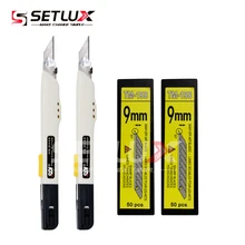 2 шт. SDI Procision Cutter+ 100 лезвий безопасный замок 9 мм нож из нержавеющей стали для оклеивания автомобиля тонировка применение резак нож инструменты