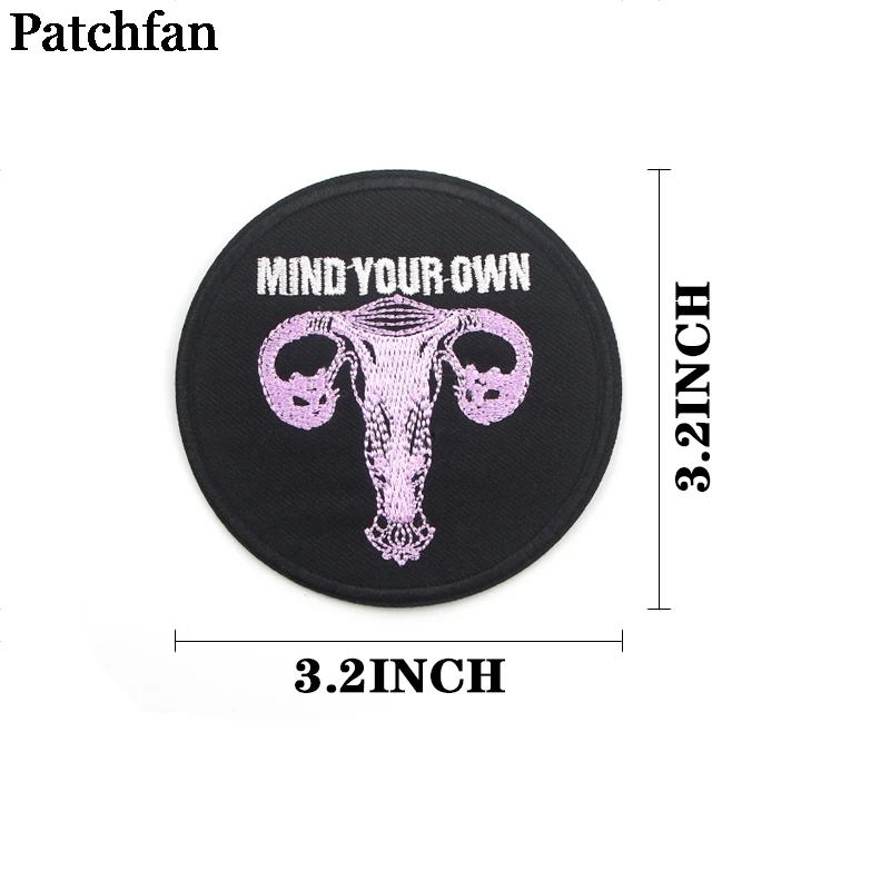 20 шт./партия Patchfan Feminist uterus имейте в виду свой собственный DIY Вышивка для