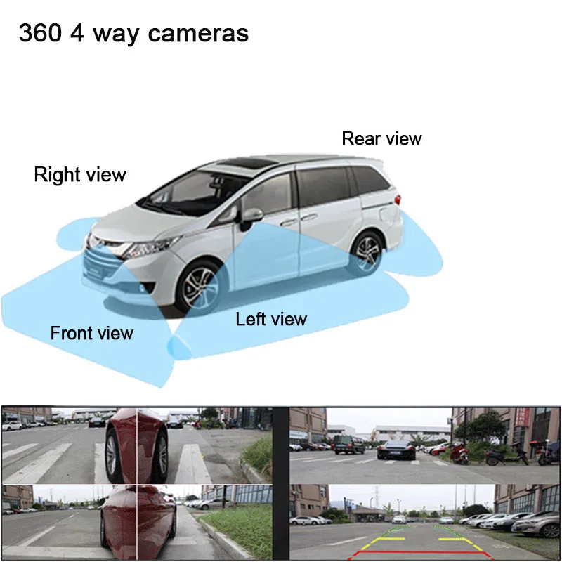 Автомобильная Система помощи при парковке, панорамный вид, все круглые камеры заднего вида для автомобиля, универсальная система с монитором, обзор 360 градусов