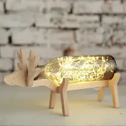 2016 новые DIY Творческий Рождественский подарок олень ночника babysbreath свет стол для girlfrend и детская кровать комнаты Домашний Декор