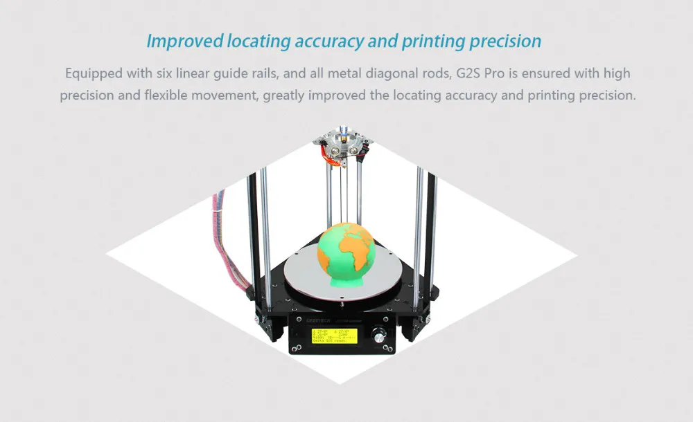 Geeetech 3d принтер с двумя головками росток мини G2S Delta автомобильные комплекты для выравнивания обновленные все металлические с высоким разрешением Impressora