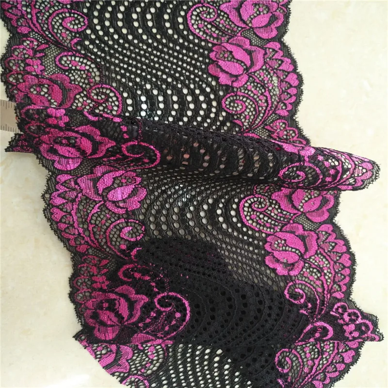 

Free shipping 5yards/lot Width 16cm rose red Elastic Lace Fabric DIY Garment Accessories,Wedding Lace,Lace Material