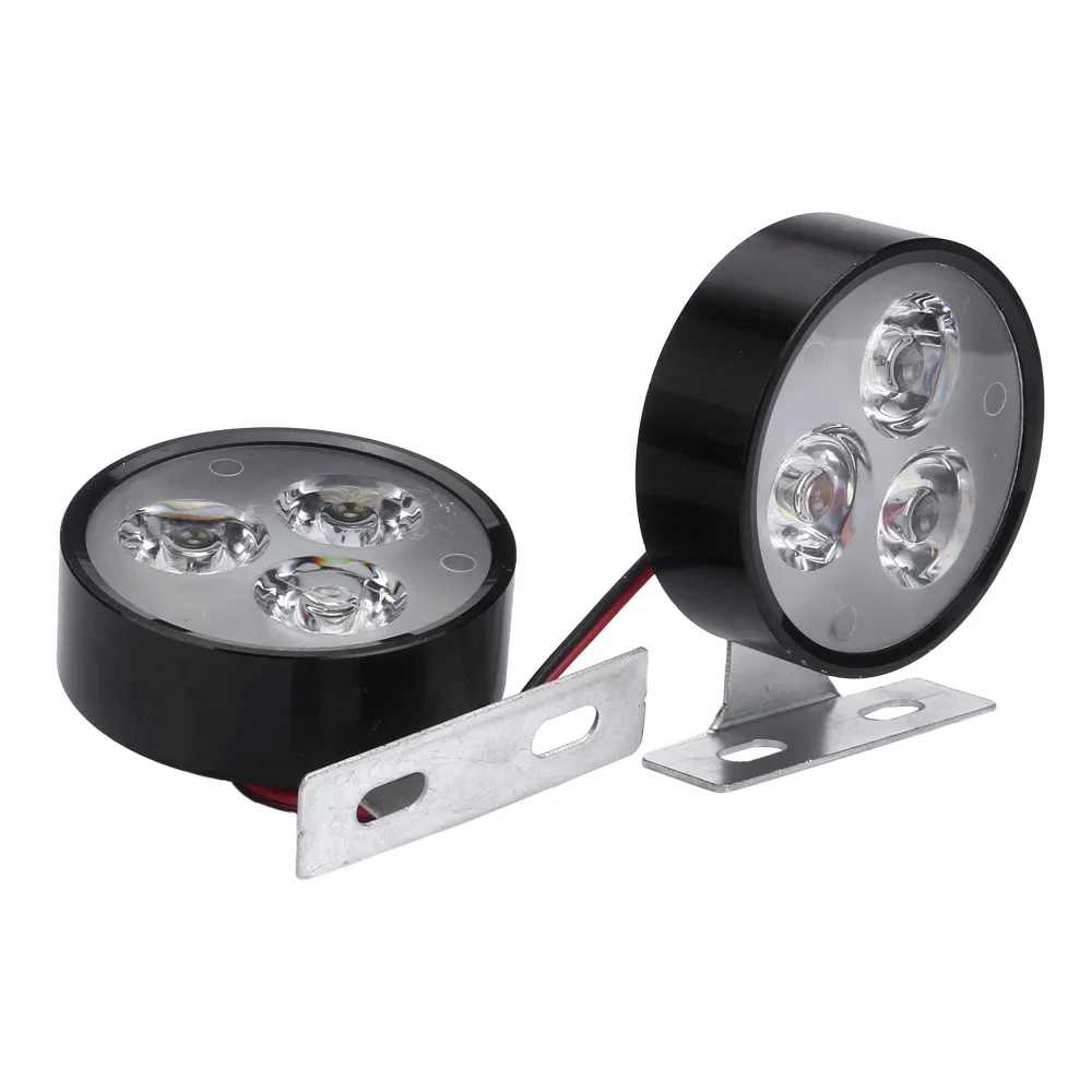 

Auto Car Headlights 2x Car 3LED 6W Round DRL Daytime Running Driving Fog LED Light Lamp Bulb Head Lamp Fog Lights Car Headlight