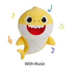 Soft Dolls Baby Cartoon Shark Fish with Music Cute Animal Plush Baby Shark Dolls Singing English Song for Gift Children Girl Boy