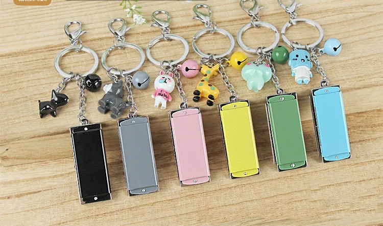 

JBCThree-dimensional cartoon pendant mini harmonica key pendant heart-shaped car bag pendants jewelry 6pcs for pack