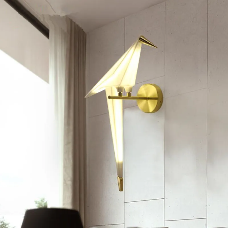 

Post Modern Living Room Restaurant Bar Bird LED Wall Lamp Nordic Bedroom Birds Wall Lights Fixture Free Shipping