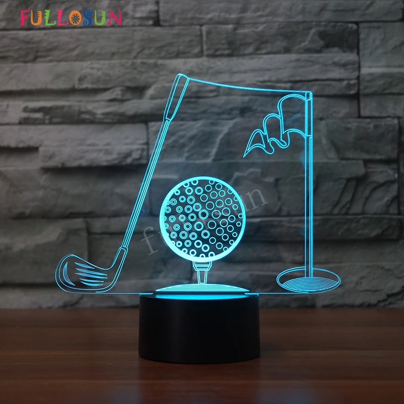 

Golf LED USB Lamp Christmas Gift 3D Night Lamp 7 Colors Changing LED Touch Lights as Home Decoration