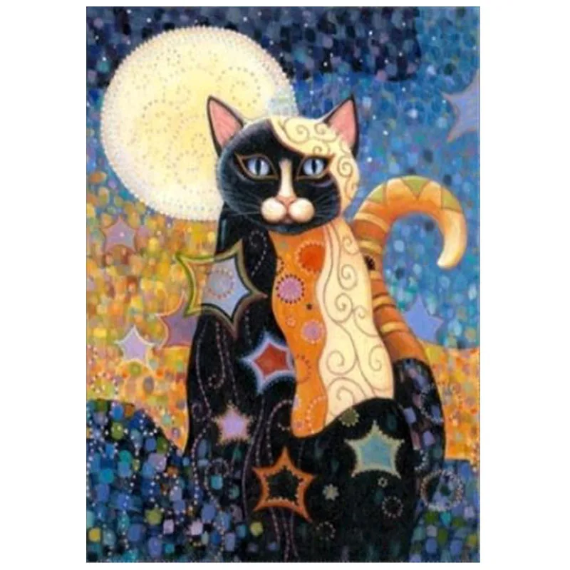 

Complete Diy 5D Diamond Mosaic Cartoon Cat Handmade Diamond Cross Embroidery Diamond Embroidered Pattern RhinestonesZP-1862