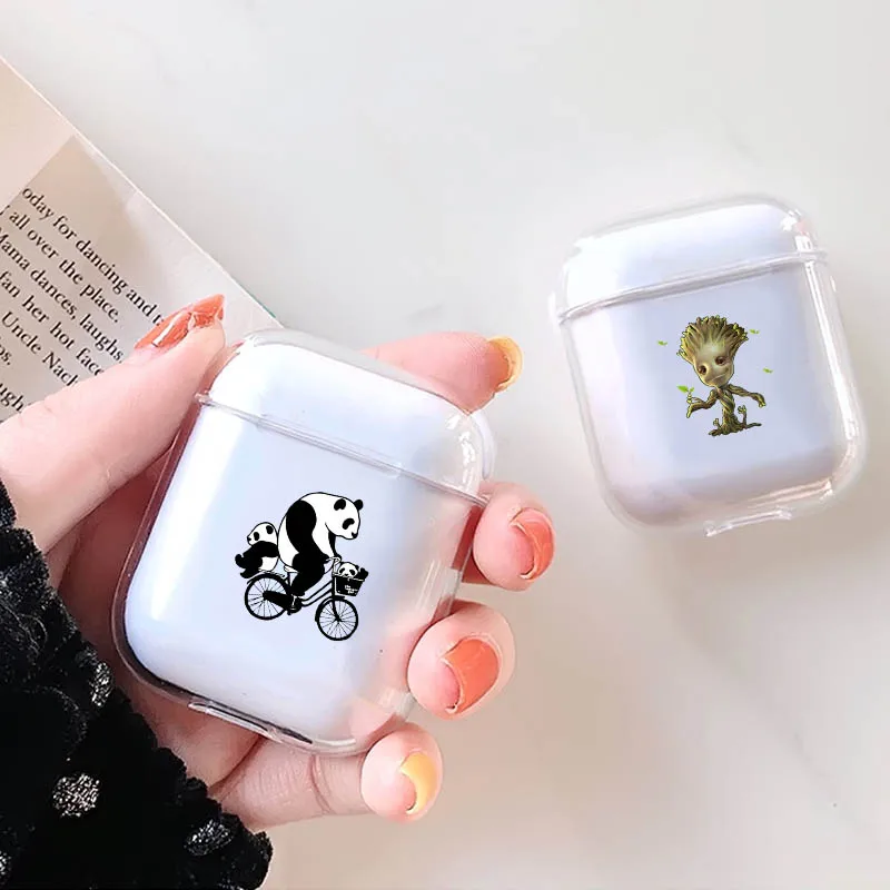 

LAUGH LIFE Hard Earphone Case For Apple Airpods Case Cover Cute Cartoon Transparent Clear Luxury Earphone Case For Airpods Case