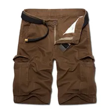 Повседневные пляжные шорты мужские рабочие шорты однотонные многокарманные шорты мужские большие размеры 4 цвета пять брюк