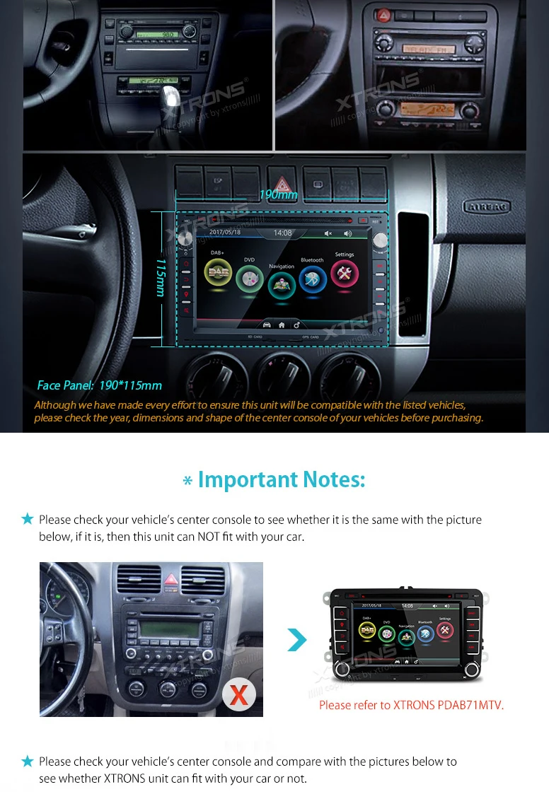 Top 7" DAB+ Car DVD Player GPS Radio For Volkswagen VW Skoda Seat Bora Jetta Golf Sharan Polo T5 Octavia Babia Auto 2 Din RDS Stereo 2