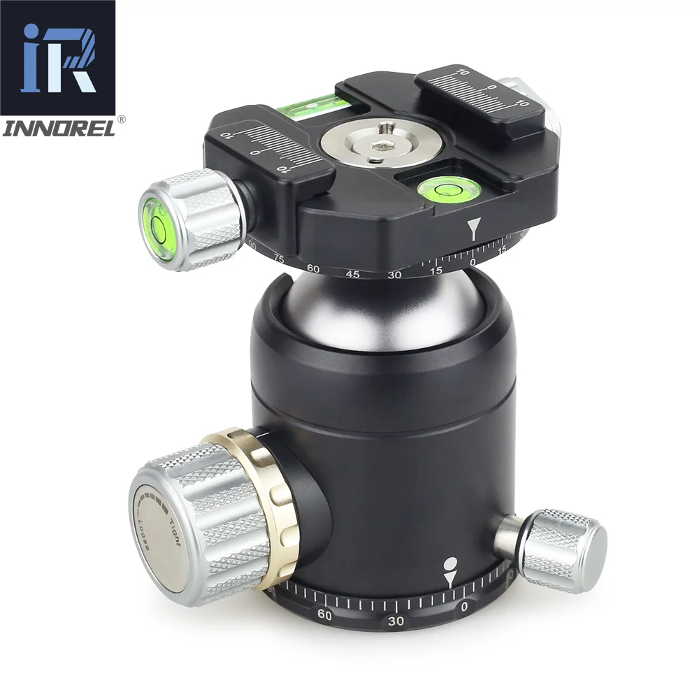  INNOREL U44 44mm Double panoramic ball head heavy duty 720 degree tripod head for camera compatible