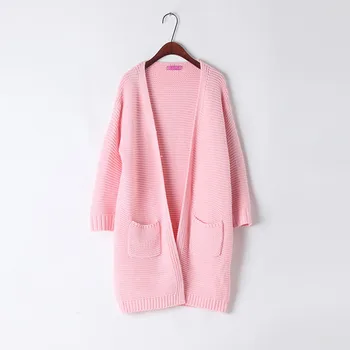 

Spring 2020 Candy Color Loose Batwing Sleeve Medium-long Cardigan Cape Outerwear Women's Sweaters B340