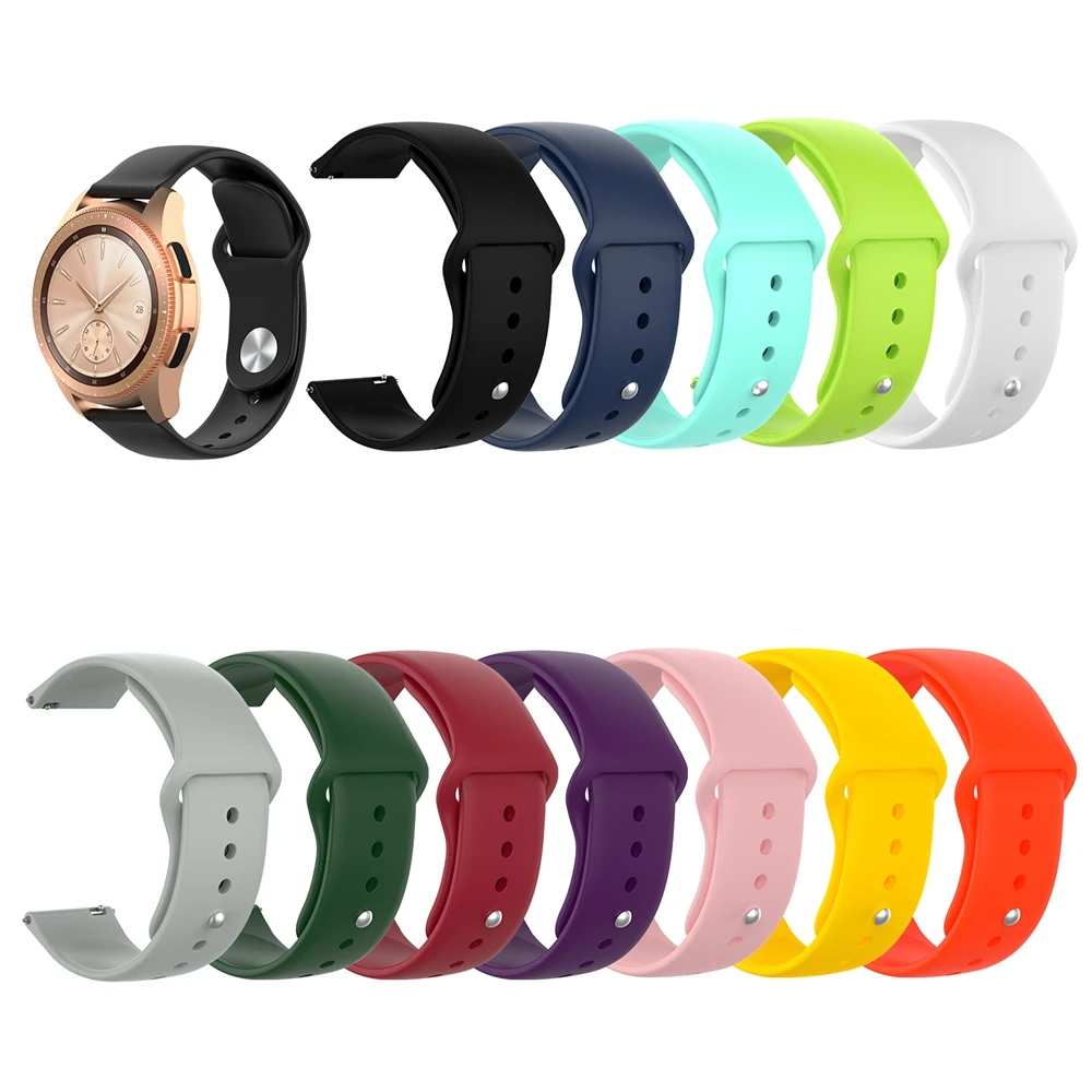 20 мм силиконовый ремешок для Amazfit bip Smartwatch сменный ремешок на запястье для samsung Galaxy watch Active/42 мм влагостойкий ремешок для часов