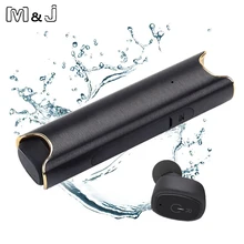 M & J беспроводные наушники Bluetooth наушники мини TWS наушники IPX7 водонепроницаемые настоящие Беспроводные с power Bank