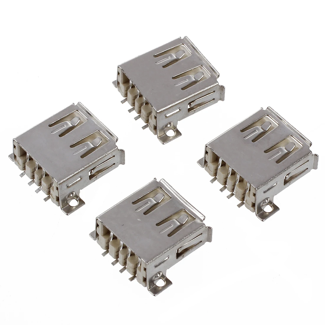 4 x USB 2 0 A PCB SMT компьютерная розетка коннектор Серебряный|Соединители| |