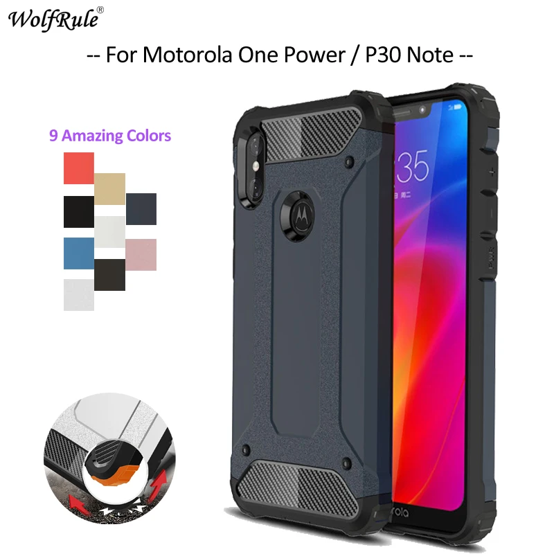 Чехол для Motorola One Power TPU и PC Armor Bumper чехол телефона Moto P30 Note 6 2'' | Мобильные