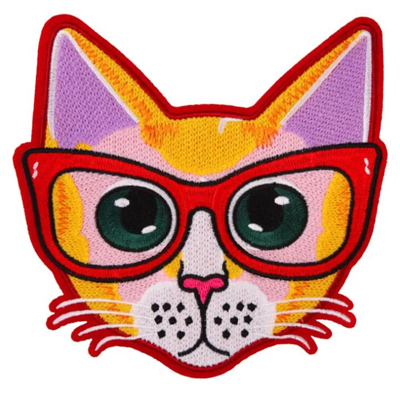 Футболка для женщин полотенца вышивка патч 178 мм cat дело с ним панк нашивка