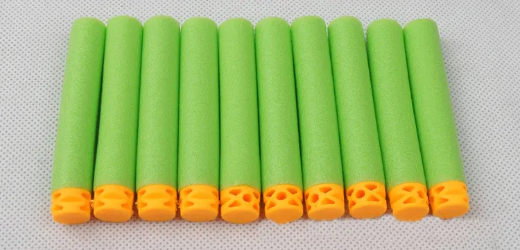 100 шт полые мягкие головки 7,2 см заправка Дартс для Nerf серии бластеров стиль детские игрушки пистолет клип EVA Пули - Цвет: 100pcs green