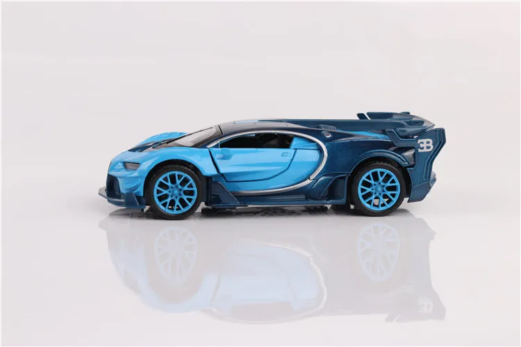 1/32 литой под давлением Bugatti Veyron GT Модель автомобиля красный/синий/желтый со звуком и светильник коллекция автомобиля игрушки для мальчика Детский подарок