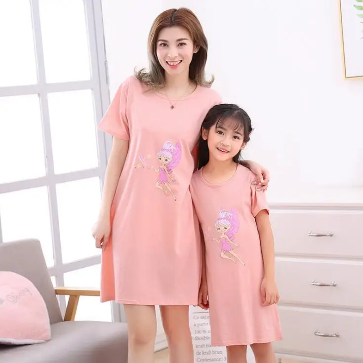 Лебедь мать и дочка платья для женщин семейный халат одинаковые пижамы наряды смотреть одежда «Мама и я» для детей пижамы девочек
