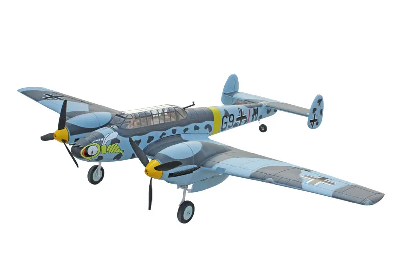 Dynam 1500MM Messerschmitt BF-110 Propeller RC RTF Plane W/ Motor Servos ESC Battery TH03645