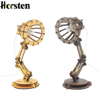 

Horsten Creative Retro Coffee Shop Table Lamp Wood Vintage Desk Lamp E27 Bulb 110V 220V DIY Bedroom Bar Table Desk Light