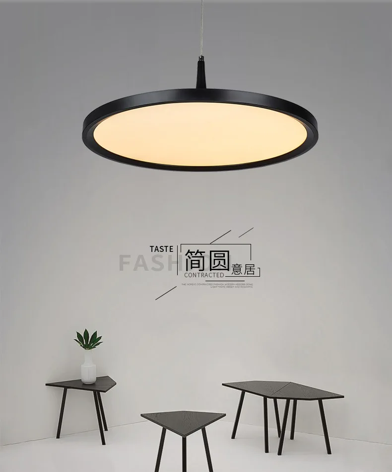 Ins светодиодный дизайнерский акриловый стеклянный современный минималистичный круглый подвесной светильник для кухни, ресторана, столовой, Декор, подвесной светильник